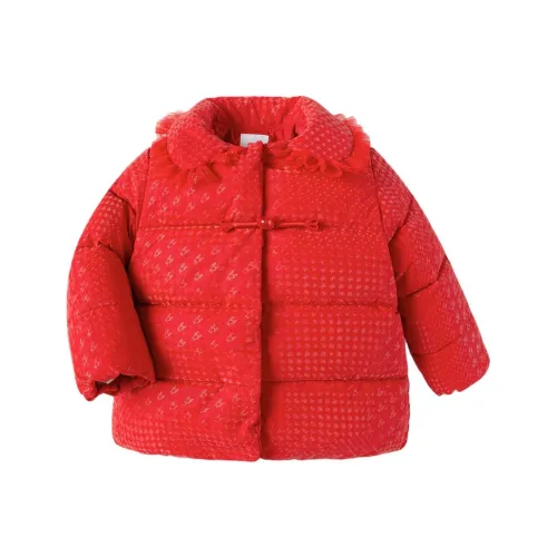 Balabala Хлопковый пуховик Красный китайский для малышей и детей дошкольного возраста