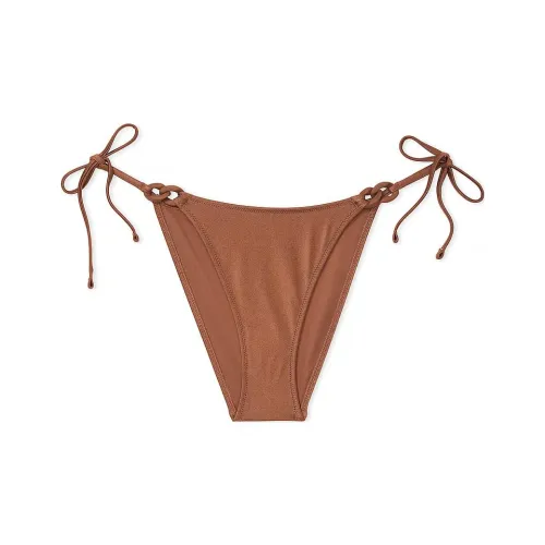Victoria's Secret Цепочка Линк Боковая сторона Галстук Brazilian Бикини Низ Карамель Плавки Женские Карамель