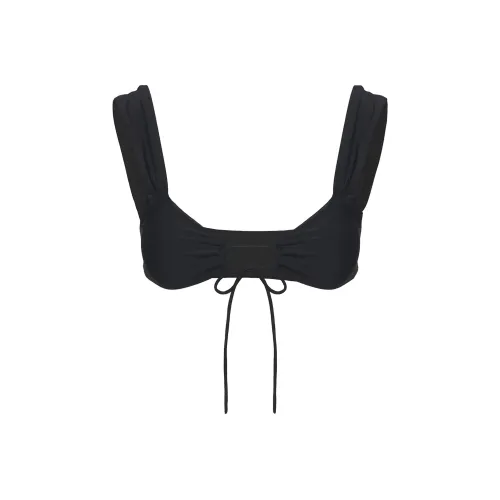 PRINCESS POLLY FREEFALL Галстук Передняя часть Бикини Топ Бикини Женские Черный Черный