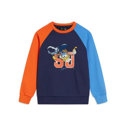 LINING YOUNG Толстовка Sports Life Collection The Ship IS Синий и Апельсин Детский