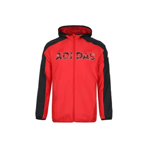 Adidas Куртка YB LW WV JKT Красная Черная Подростки