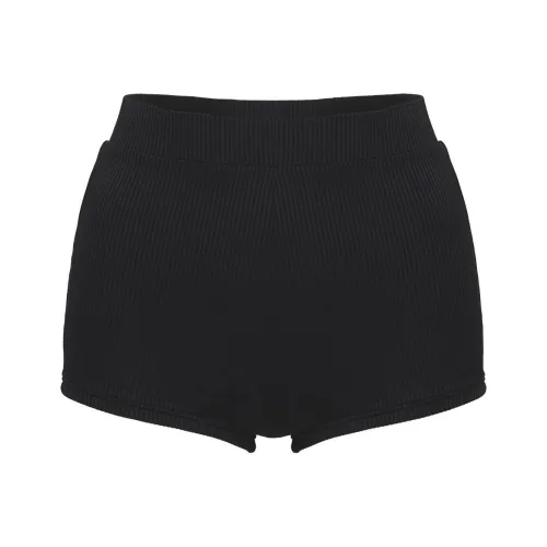 PRINCESS POLLY EZRAH Ткани в рубчик Шорты Плавательные Женские Черный Черный