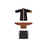 Set из трех предметов (Пальто + Рубашка + Китайская юбка с узором "конское лицо")