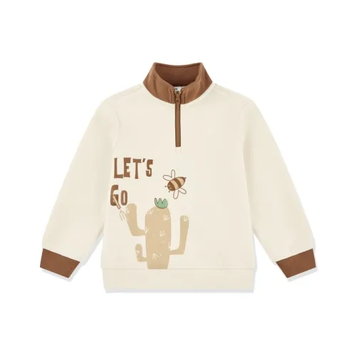 QIAODAN Толстовка Ванильно-желтая для детей 3-7 лет