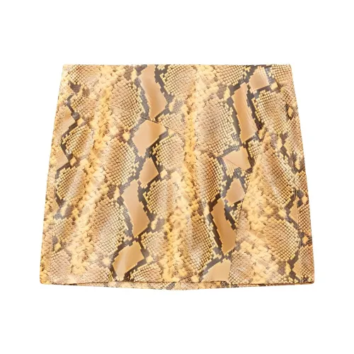 ISABEL MARANT SS24 Кожаные короткие юбки Женские Желтые