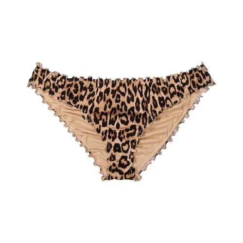 Victoria's Secret Розовый Mix Match Рюш Cheeky Бикини Низ Леопард Плавки Женские Леопардовый принт