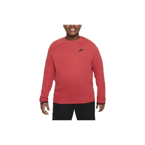 Nike Sportswear Tech Fleece Толстовка Детская Светлый Университетский Красный