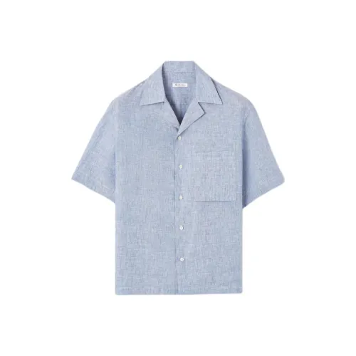 Loro Piana Blue Men's Shirts Loro Piana Синий Мужские Рубашки
