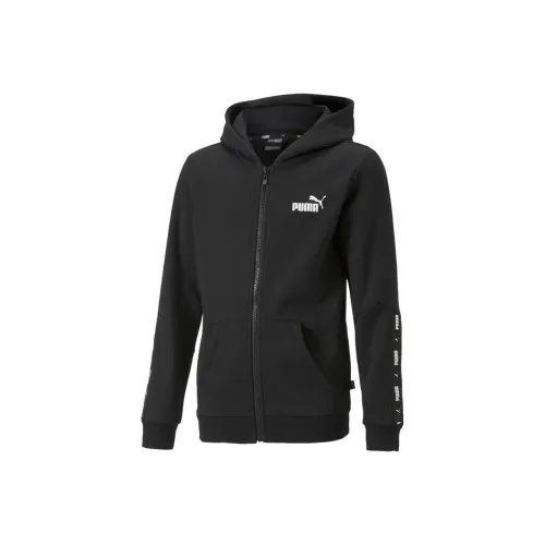 PUMA Толстовка Essentials Tape Full Zip Hoodie Fleece Мальчик Черный Подростки