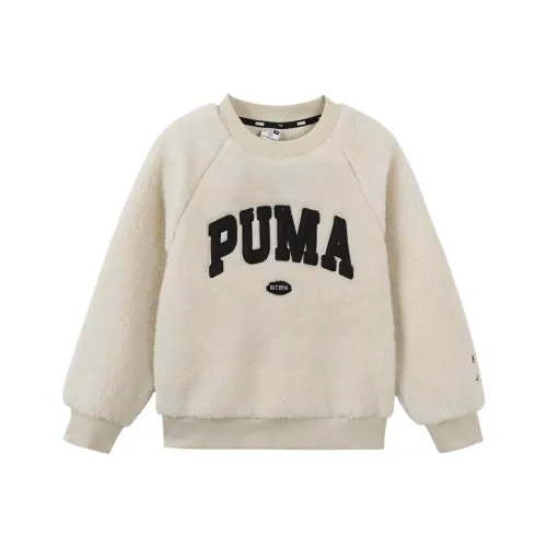 PUMA Свитшот Ванильный Белый Детский