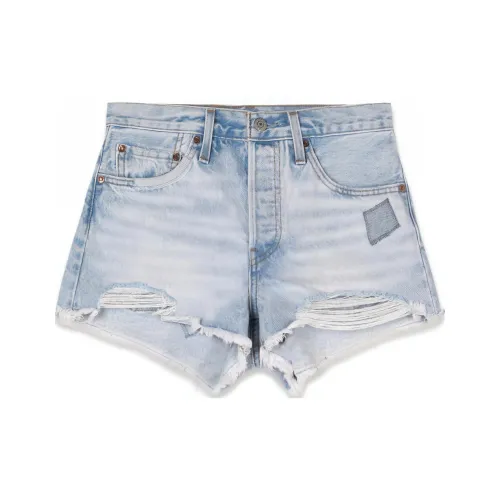 Levi's Джинсовые шорты Женские Светло-Синий Моющиеся