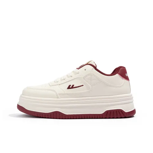 Warrior Аbrasion Resistant Lightweight And Breathable Низкие Кроссовки для Скейтбординга Женские Белые Красные