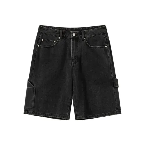 NO ONE ELSE Джинсовые шорты Унисекс Черный Серый