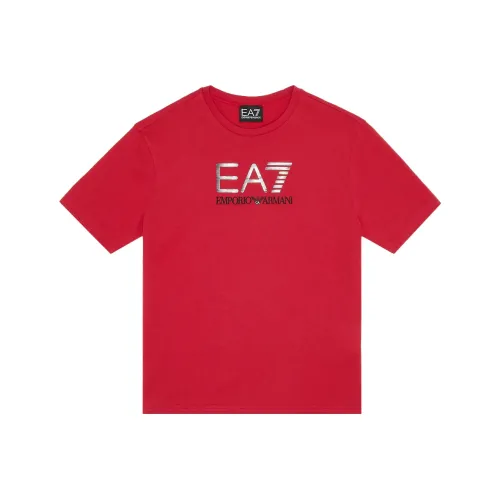 EMPORIO ARMANI EA7 T Рубашка Visibility Короткий Рукав Хлопок T Рубашка Красный Детский