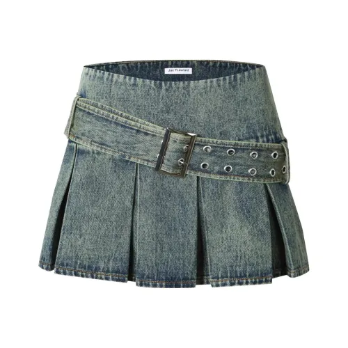 JAC FLEURANT Джинсовые короткие юбки Женские Синие