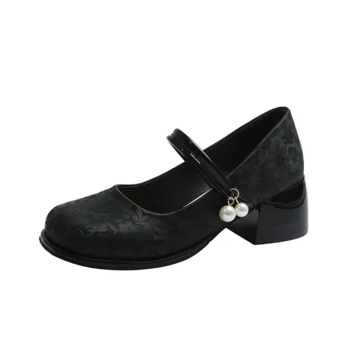 Puppytown Грубый каблук Туфли Мэри Джейн Женские