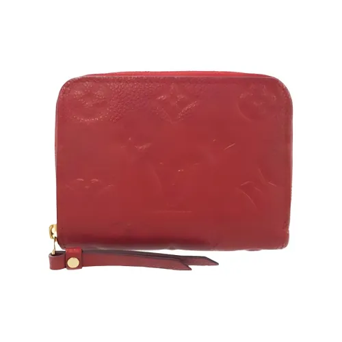 LOUIS VUITTON ZippyCOIN Monogram Empreinte кожаный кошелек женский цвет вишня