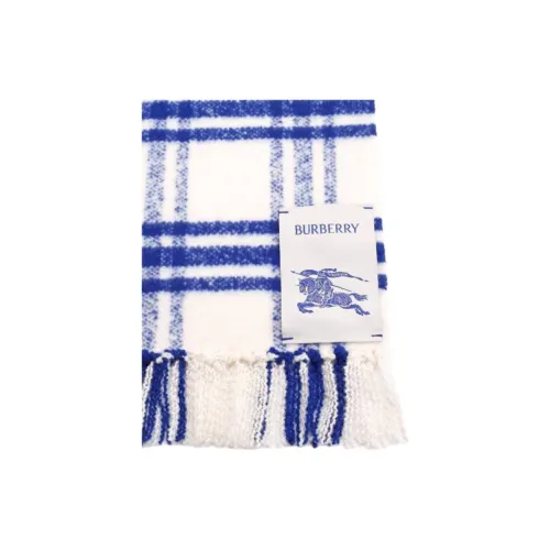 Burberry Вязаные шарфы Женские Синий Белый