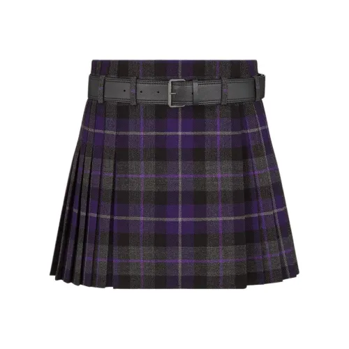 DIOR FW24 Повседневные короткие юбки Женские Фиолетовый