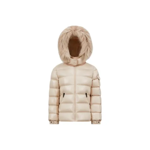 MONCLER Down Jacket Light Beige Baby