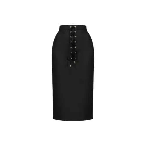 PINKO Повседневный Длинный Юбка Женские Черный