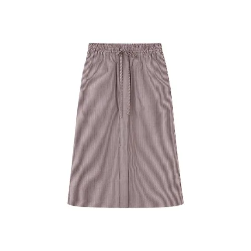 COS Повседневный Длинный Юбка Женская Коричневый Белый
