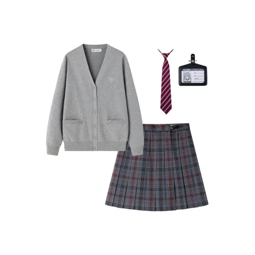 Tokyo Season Серый Дикий River, Светло-серый+Лес Ягода+Маленькие Items Женская Униформа