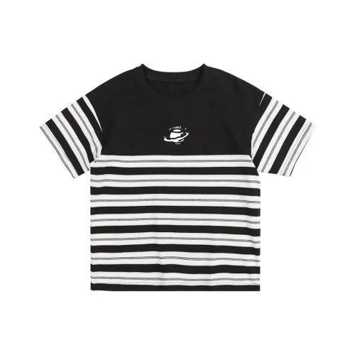 Pure and Good T-Shirt Черный Белый Полосы Подростки