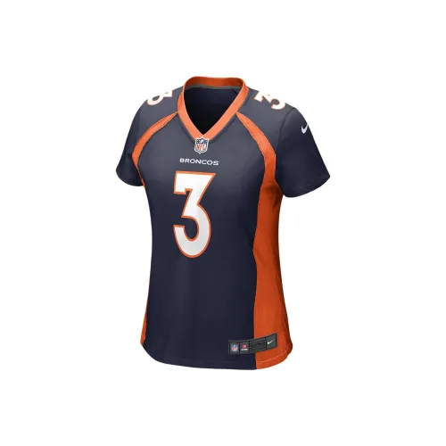 nike NFL Denver Broncos RUSSELL Wilson T-Shirt Женская Морской синий
