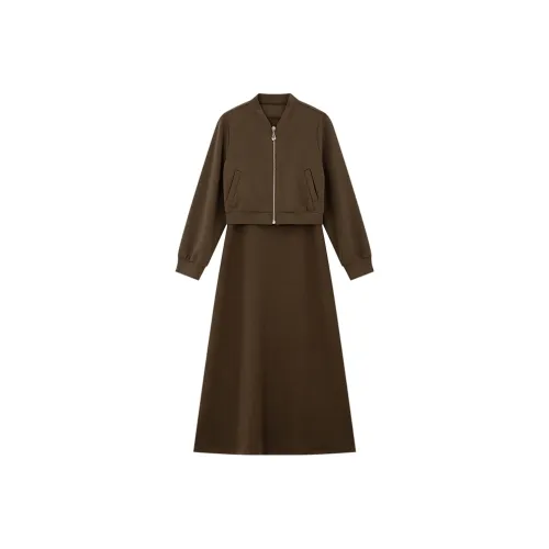 VIMLY Кофе Женские Комплекты с Юбкой