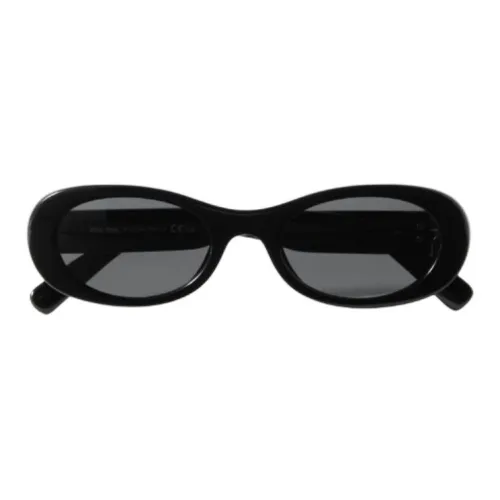 MIU MIU Нерегулярная форма Солнцезащитные очки Женские Черный