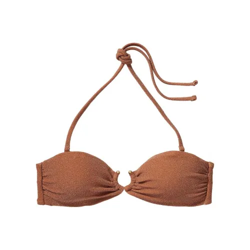 Victoria's Secret Мелкие блестки Бандо Бикини Топ Toasted Sugar Бикини Женские Цвет ириски