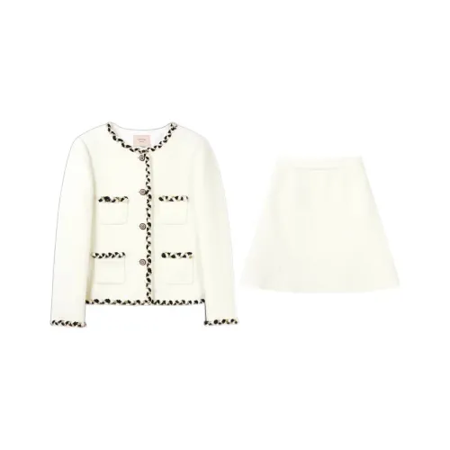 COCOON Набор Экрю Coat+Beige Mini Юбка Женские Комплекты с юбкой