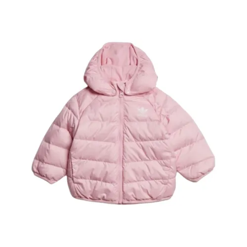 Adidas Originals Пуховик Trefoil Светло-розовый Белый для малышей и детей младшего возраста