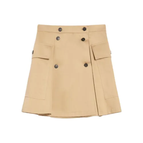 WEEKEND MaxMara Zebio Повседневные короткие юбки Женские Бежевый