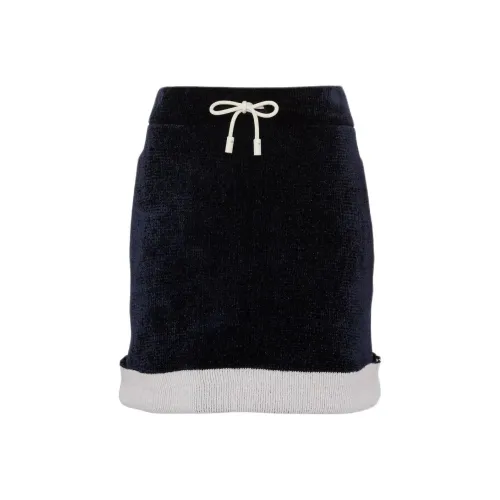 JW Anderson FW24 Повседневные короткие юбки Женские Морской синий