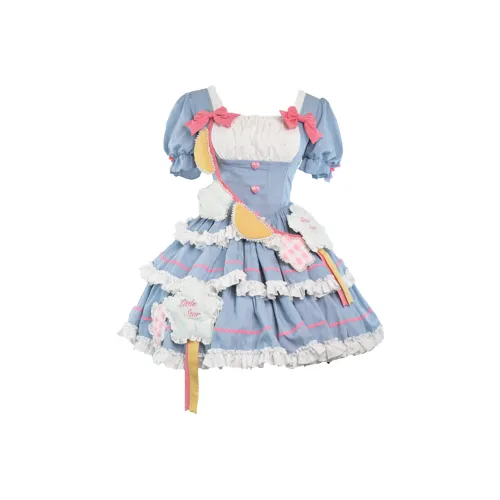 YUANYOUHUISHUANGZIXING Лолита-стиль Женские Синий Розовый