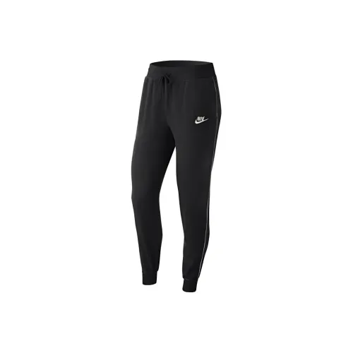 Nike Спортивные брюки Женские Черный Белый
