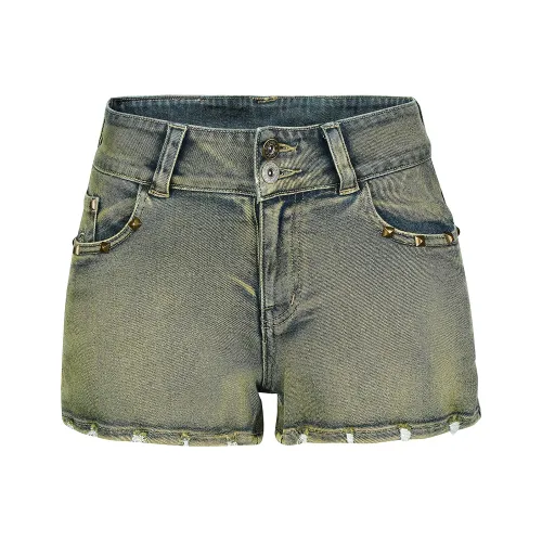 Guuka Hero Джинсовые шорты Женские Ностальгический синий