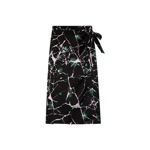 THE SEA LIFE Повседневный длинный юбка женский черный маг