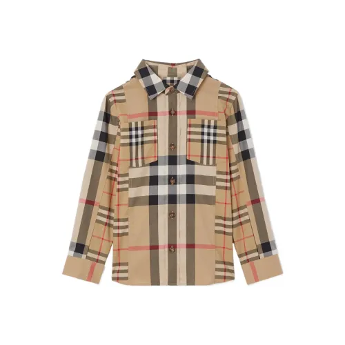 Burberry Рубашка Архив Бежевый Детская