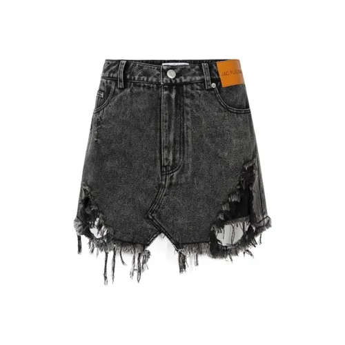 JAC FLEURANT Джинсовые короткие юбки Женские Черный