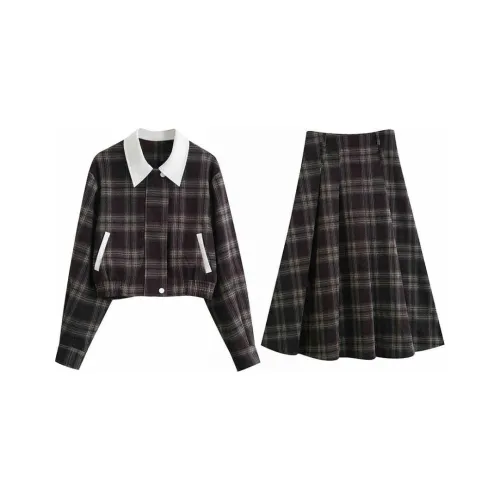 Mlpstudio Комплект с юбкой Женские Серый Кофейный