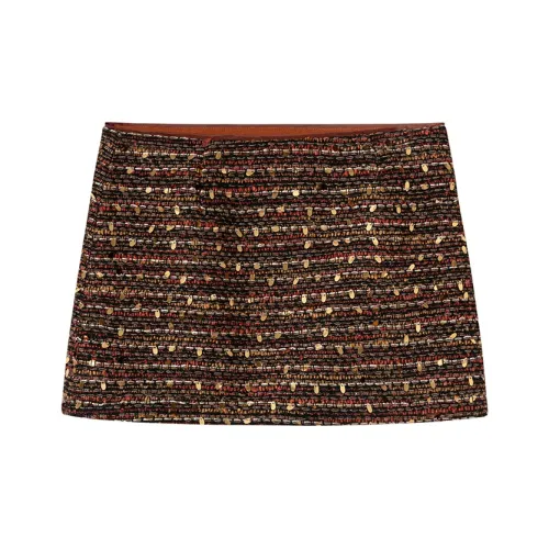 Ouyang Повседневные короткие юбки Женские Позолоченный Цвет