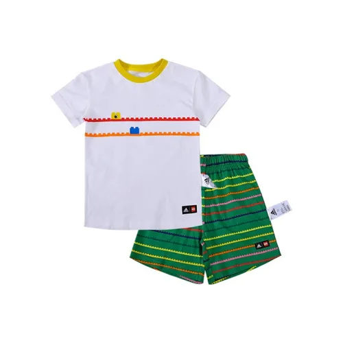 Adidas Повседневная спортивная одежда Белый Зеленый для детей 3-7 лет