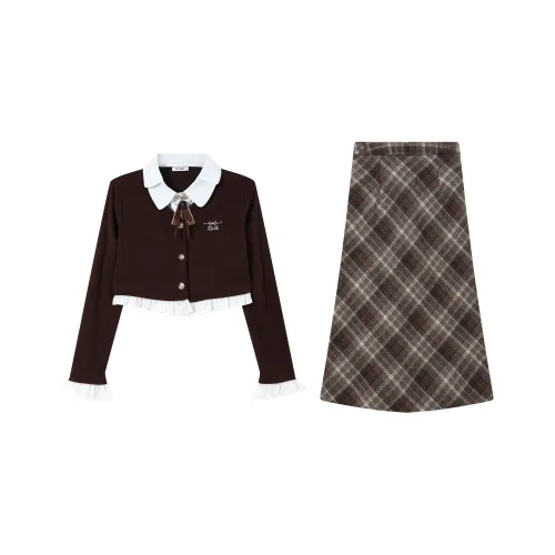 ZCDECO Комплект с юбкой Женские Кофе