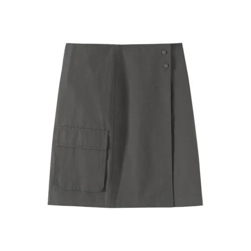 hacikis Короткие юбки карго Женские Кемпинг Серый
