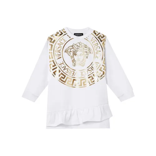 VERSACE Белые Платья для Детей