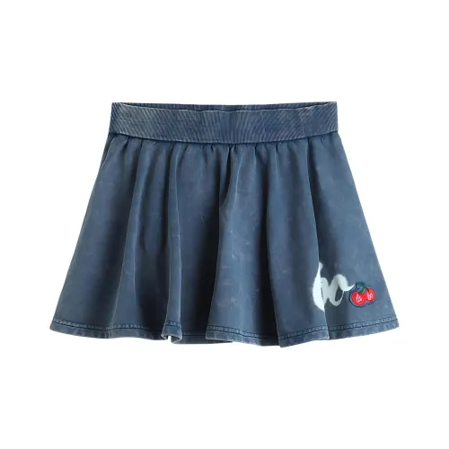 LALABOBO Повседневные короткие юбки Женские Синие