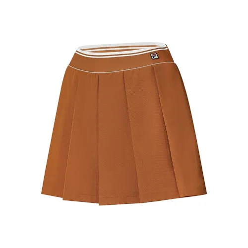 FILA Повседневные короткие юбки Женские Ананас Коричневый